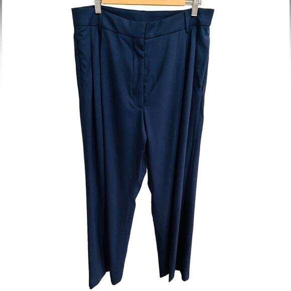 FRAME High Waist Wide Leg Trousers in Blue Size 14 NWT - Picture 3 of 14